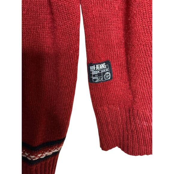 Buffalo men jeans red winter sweater size XL - Picture 6 of 11